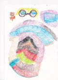 Eyes Above — Original Crayon Drawing