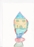 Out of Whack House — Original Crayon Art Print