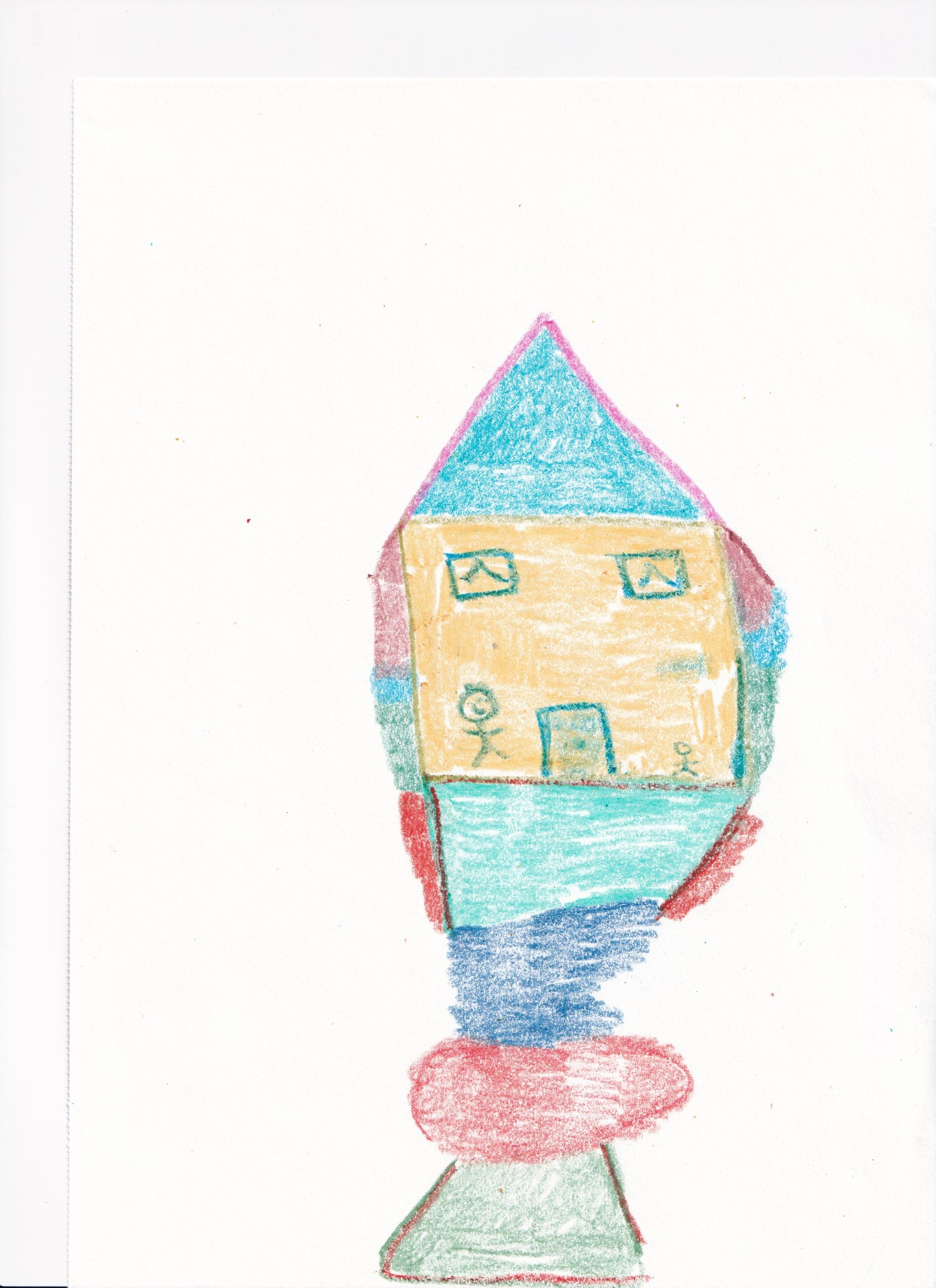 Out of Whack House — Original Crayon Art Print