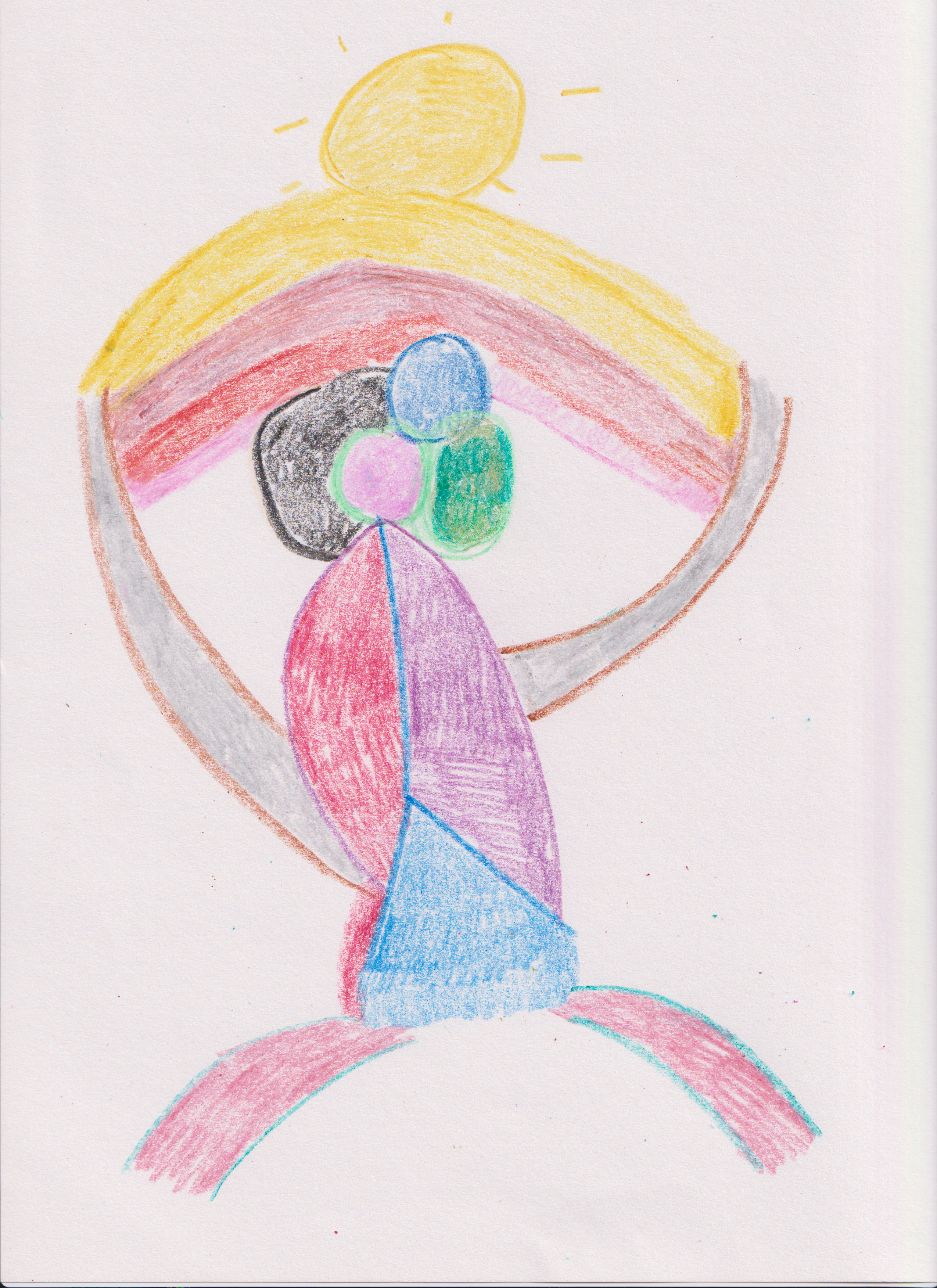 Colorful Digital Crayon Drawing